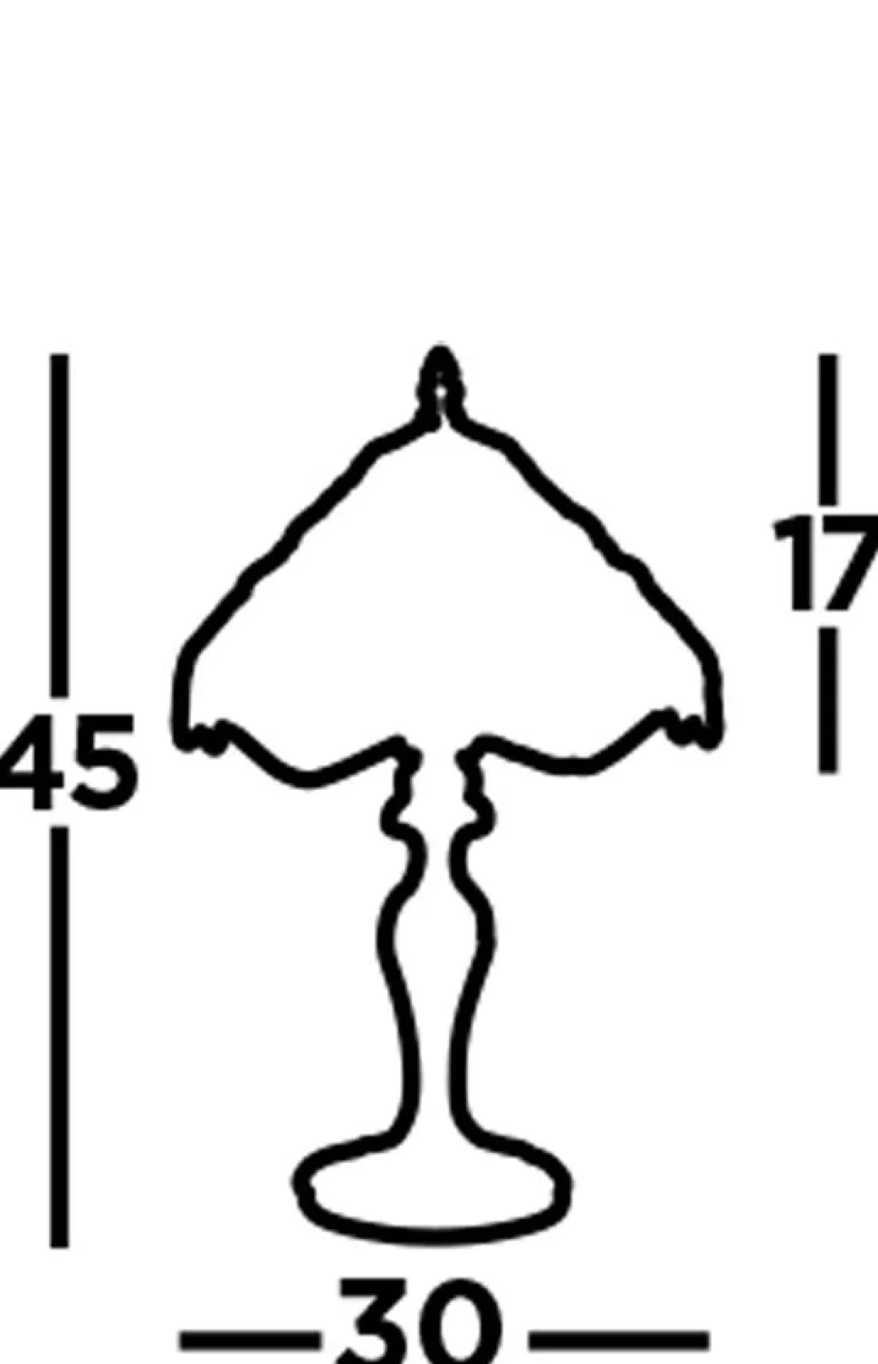Tischleuchte Tiffany Stil 45 cm hoch Buntglas Metall E27