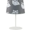 Tischleuchte Weiß Grau Für Kinder rund 35cm hoch