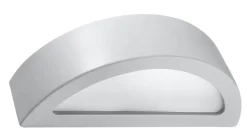 Up Down Wandleuchte Grau 40 cm halbrund E27 Keramik