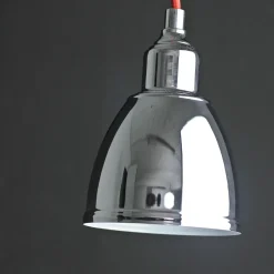 Verchromte Hängeleuchte einflammig