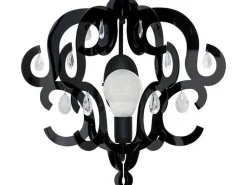 Verspielte Wandleuchte in schwarz