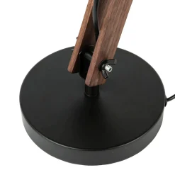 Verstellbare Schreibtischlampe Retro Metall Holz E14