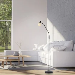 Verstellbare Stehleuchte Glasschirm blendarm inkl E14