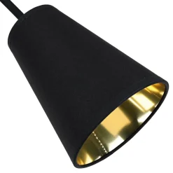 Verstellbare Wandlampe Schwarz Gold Metall E27