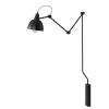 Verstellbare Wandlampe Schwarz Metall E27 Lesen