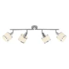 Verstellbarer Deckenspot Chrom 4-flammig E14 78 cm