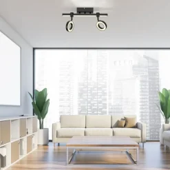 Verstellbarer LED Deckenspot Schwarz RGB Licht dimmbar