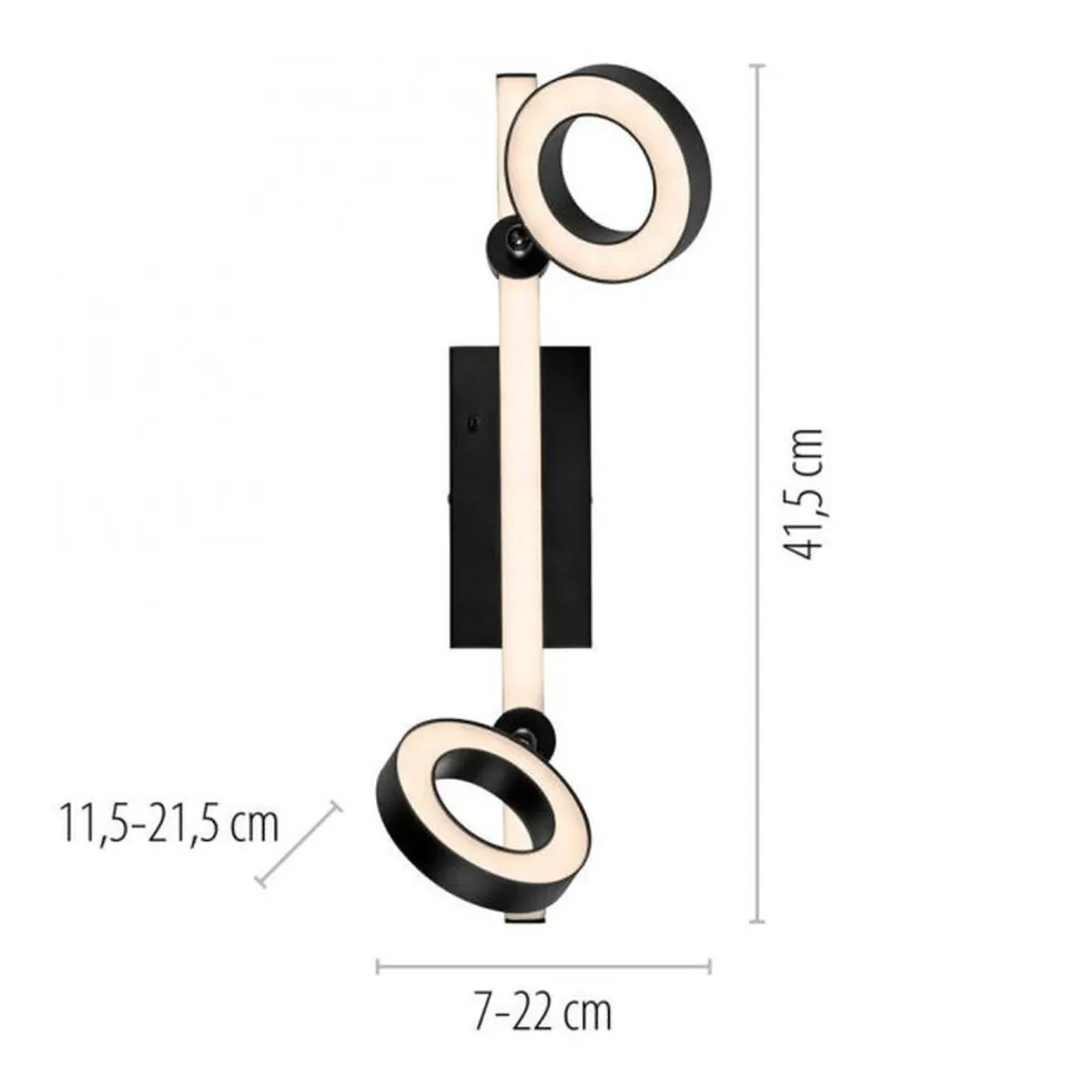 Verstellbarer LED Deckenspot Schwarz RGB Licht dimmbar