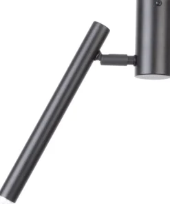 Verstellbarer Wandspot Schwarz Metall Zylinder H:30 cm