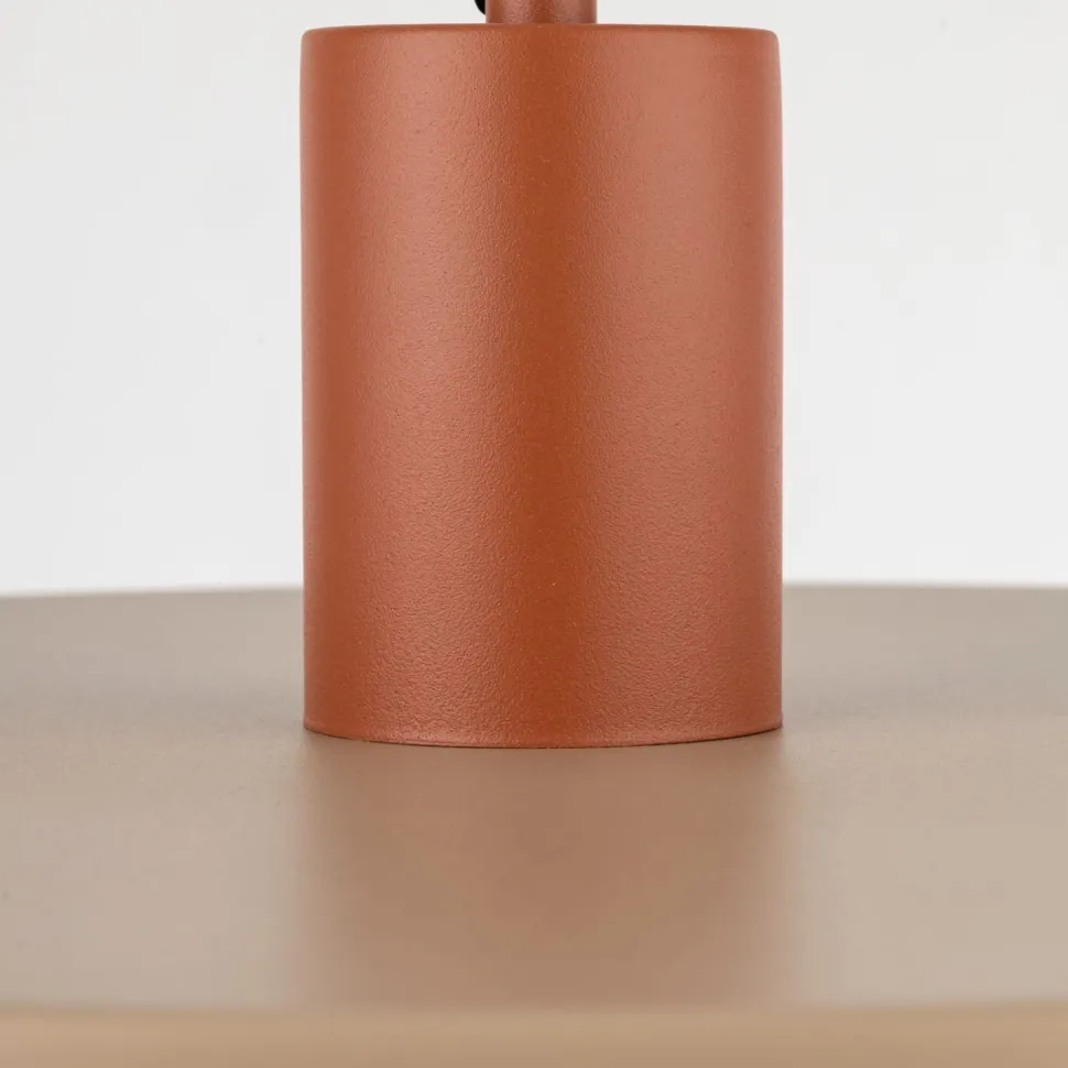 Vintage Hängelampe E27 Ø40 cm in Ziegelrot Sandgrau