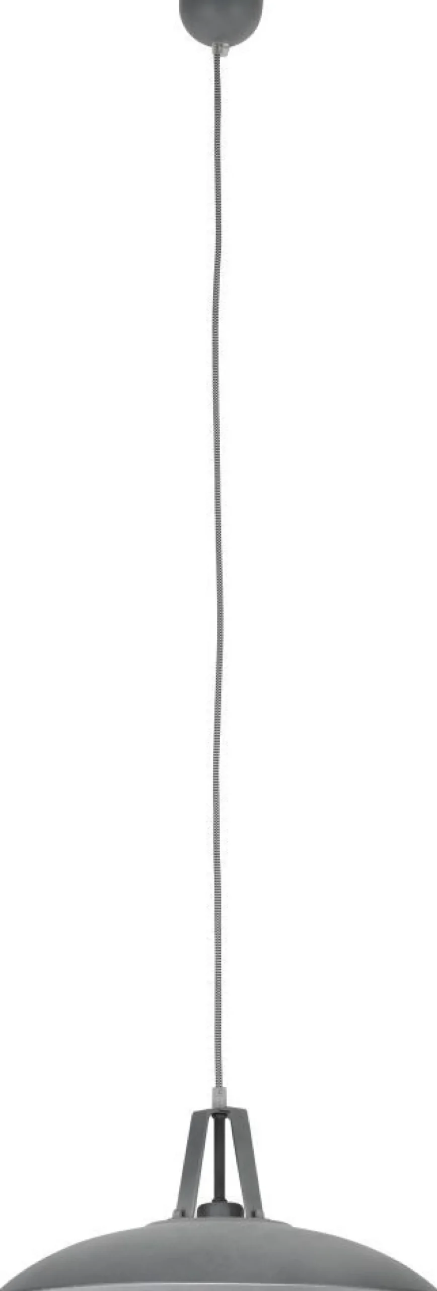 Vintage Hängeleuchte in grau