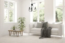 Vintage Kronleuchter Metall Schwarz E14 B:36 cm Kerzen