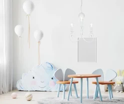 Vintage Kronleuchter Metall Weiß E14 B:36 cm Kerzen