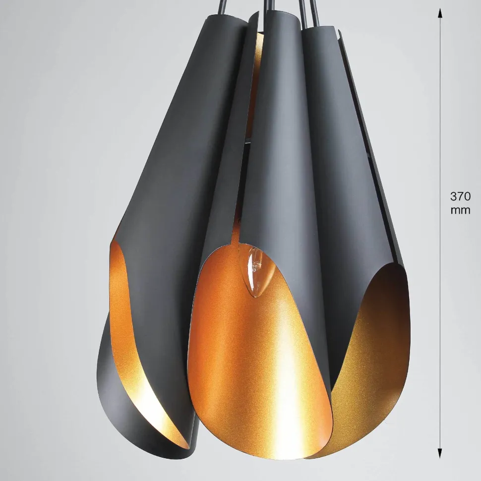 Vintage Pendelleuchte in Schwarz für die Küche