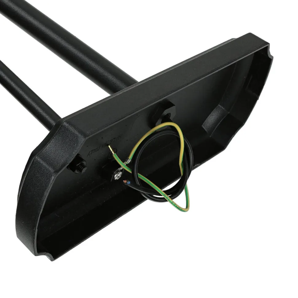 Vintage Wandlampe innen groß T:73cm Schwarz Aluminium