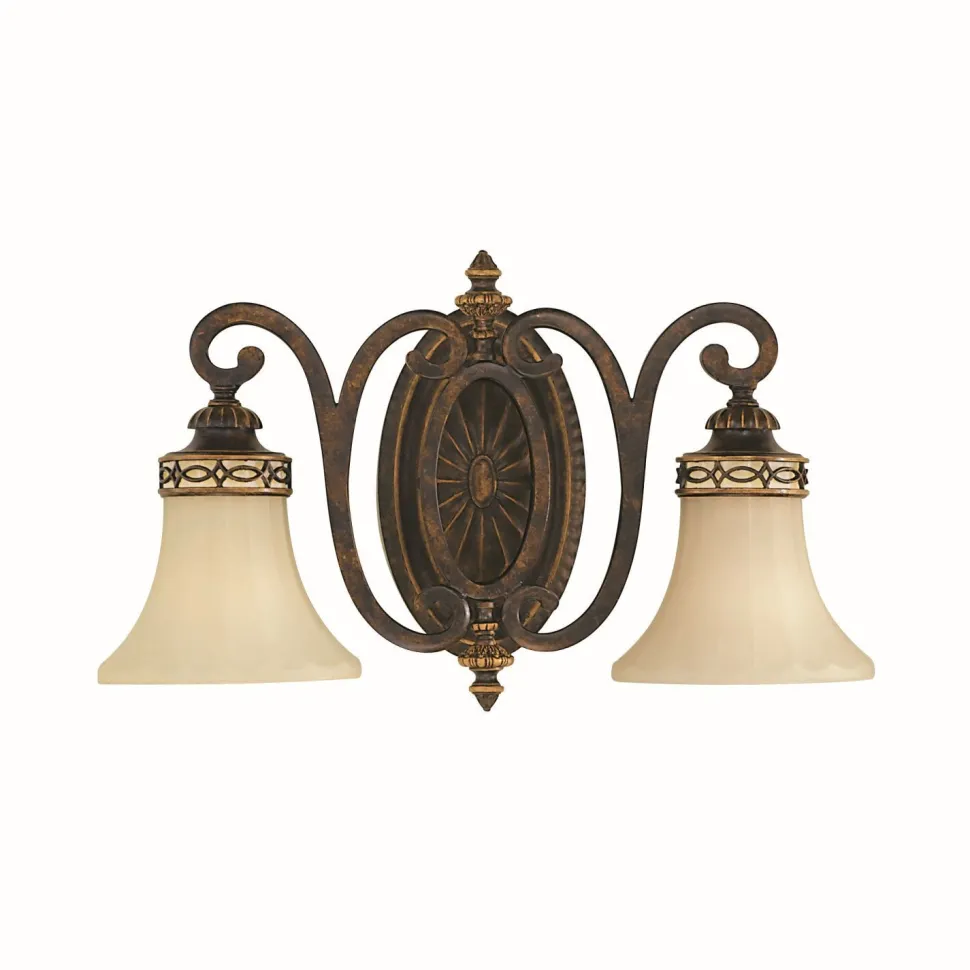 Wandlampe ANABELL 1 Braun 2xE27 Landhaus Leuchte