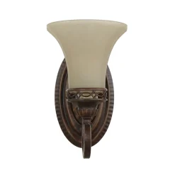 Wandlampe ANABELL 1 in Braun B:16cm Landhaus Lampe