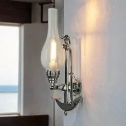 Wandlampe ANCORA Chrom Messing Maritim Badezimmer
