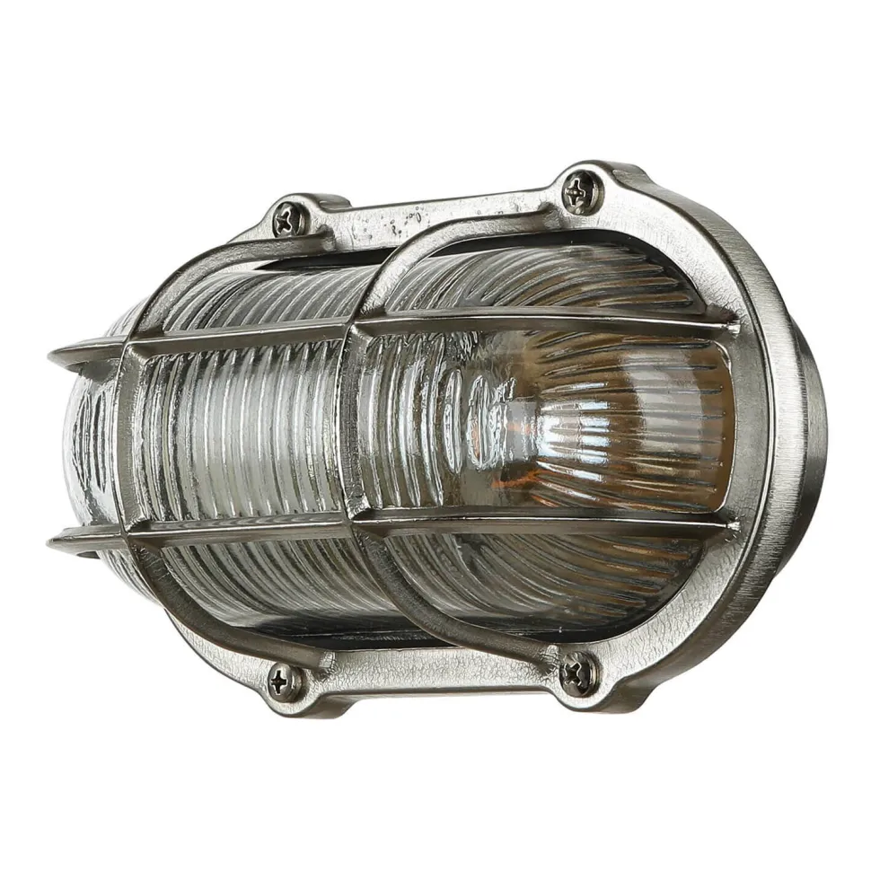 Wandlampe Außen Nickel Echt-Messing Haus Terrasse