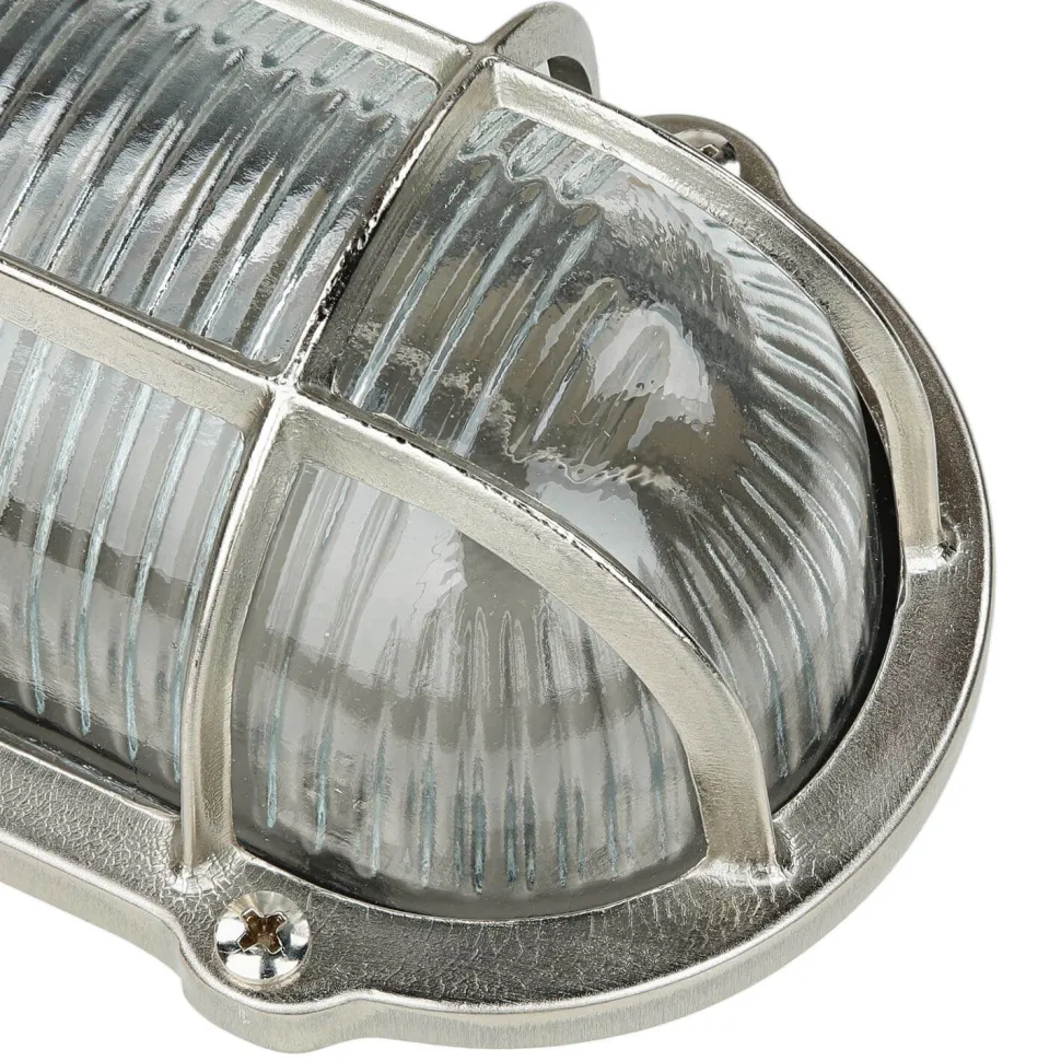 Wandlampe Außen Nickel Echt-Messing Haus Terrasse