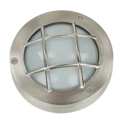 Wandlampe Außen Rustikal Nickel Echt-Messing rund