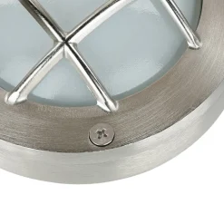 Wandlampe Außen Rustikal Nickel Echt-Messing rund