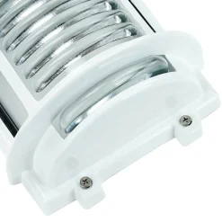 Wandlampe außen Weiß IP64 Messing Glas E27