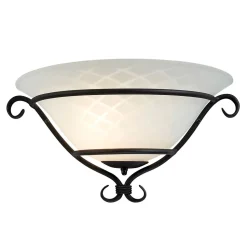 Wandlampe AUSTEN Landhaus Metall Glas Leuchte Flur