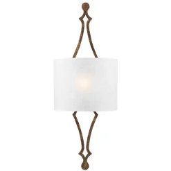 Wandlampe CARO in Blattgold Weiß B:29cm Leuchte