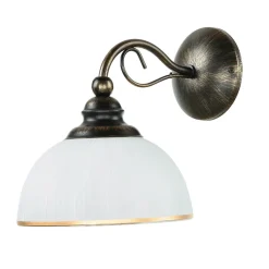 Wandlampe DELMARE Shabby Braun antik Wohnzimmer