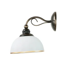 Wandlampe DELMARE Shabby Braun antik Wohnzimmer