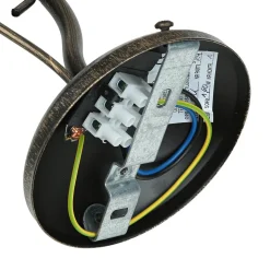 Wandlampe DELMARE Shabby Braun antik Wohnzimmer