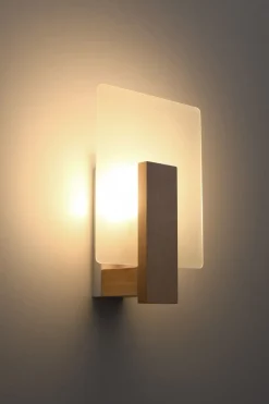 Wandlampe E14 Glas Holz Modern wohnlich DORETT