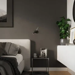 Wandlampe Flexarm verstellbar Schwarz Metall zum Lesen