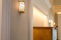 Wandlampe für Flur Blattsilber Ornament JASMINA