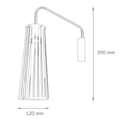 Wandlampe Holz Weiß Dover