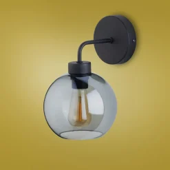 Wandlampe in Graphit Schwarz Flur Lampe KALETE E27