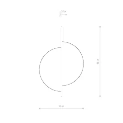 Wandlampe innen Holz Metall H: 80 cm groß für 2x GX53