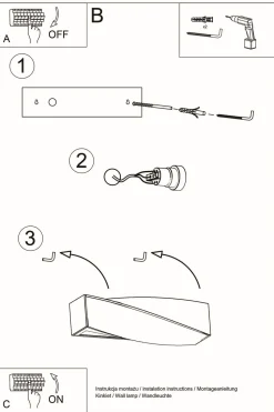 Wandlampe Keramik 42 cm lang Up Down indirekt E27 Grau