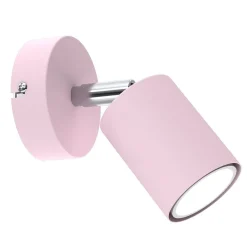 Wandlampe Kinderzimmer Rosa Ø 8 cm schwenkbar GU10 Metall