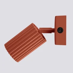 Wandlampe klein B: 8 cm Rot schwenkbar aus Aluminium GU10