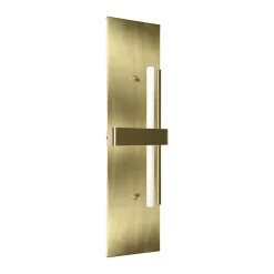 Wandlampe Messing H: 80 cm groß massiv in Bronze hell für S14d