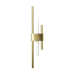 Wandlampe Messing massiv H: 50,5 cm Art Déco für S14d
