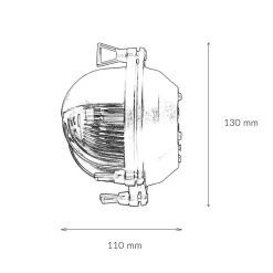 Wandlampe Messing Riffelglas IP64 rostfrei E27 außen