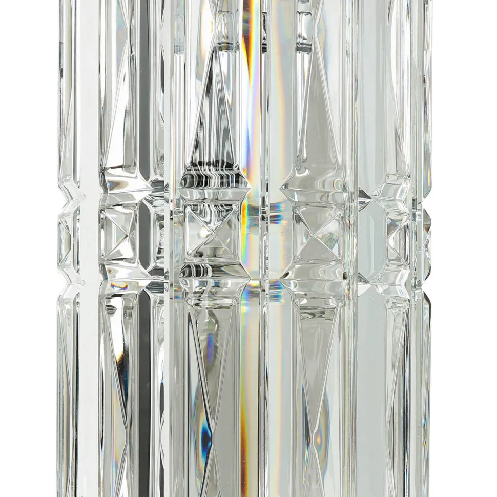 Wandlampe Metall Glas 25 cm hoch Chrom E14 länglich