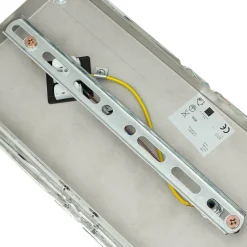 Wandlampe Metall Glas 25 cm hoch Chrom E14 länglich