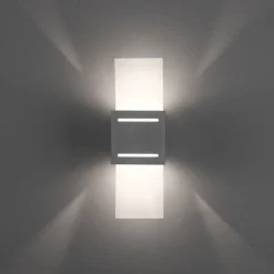 Wandlampe Metall in Aluminium indirekt G9 H:30 cm