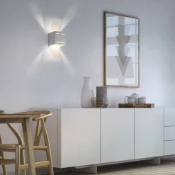 Wandlampe Metall in Aluminium indirekt G9 H:30 cm