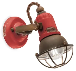 Wandlampe Metall Keramik E14 verstellbar Vintage