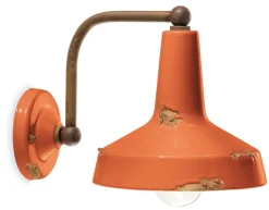 Wandlampe Metall Keramik H: 21 cm E27 Vintage MOLETI